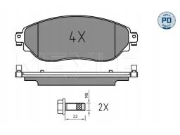 025 220 8718/Pd Klocek Hamulcowy Kpl. Przód , Pasuje Do: Fiat Talento,