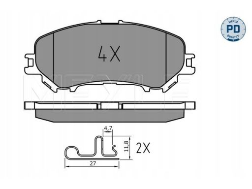 025 220 6518/Pd Klocek Hamulcowy Kpl. Przód (Z Podkładką Wytłumiającą)