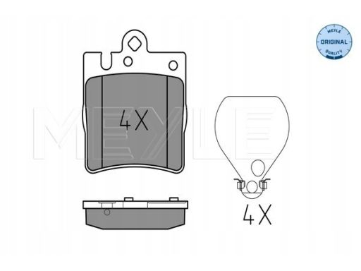 025 218 9915 Klocek Hamulcowy Kpl. Tył , Pasuje Do: Mercedes C (Cl203)