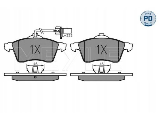 025 218 8519/Pd Klocek Hamulcowy Kpl. Przód , Pasuje Do: Vw California