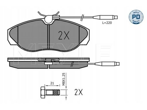 025 217 9719/Pd Klocek Hamulcowy Kpl. Przód , Pasuje Do: Citroen Jumpe