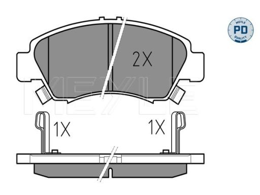 025 216 9715/Pd Klocek Hamulcowy Kpl. Przód , Pasuje Do: Honda Civic V