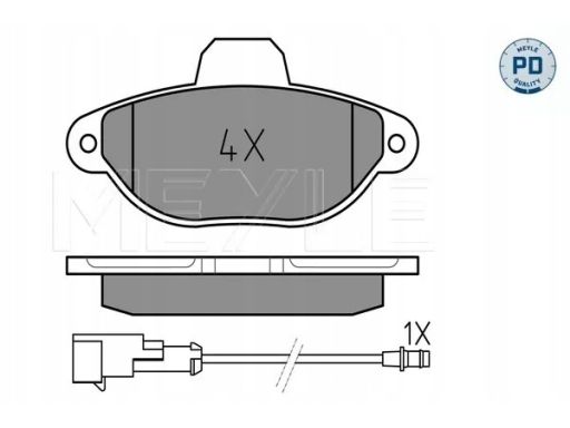 025 214 3617/Pd Klocek Hamulcowy Kpl. Przód (Z Podkładką Wytłumiającą)
