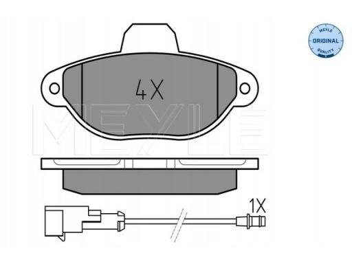 025 214 3617/W Klocek Hamulcowy Kpl. Przód , Pasuje Do: Fiat Cinquecen