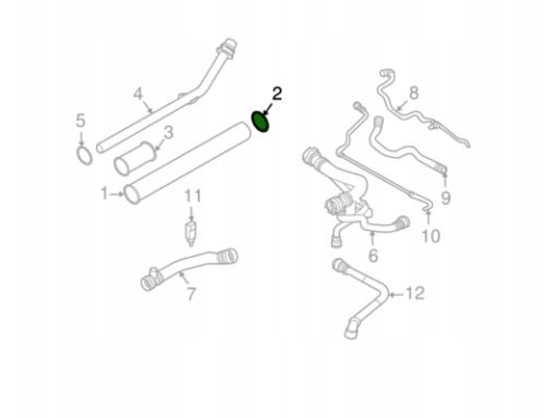 O-ring uszczelka układu chłodzenia BMW 5 nowy