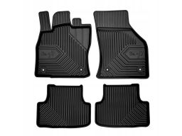 Dywaniki Gumowe Czarne Seat Leon Volkswagen Golf VII T-Roc Komplet FRO