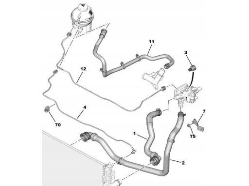 INC Przewód Wąż Chłodnicy Citroen Peugeot Opel 1.6D GAT05-2606