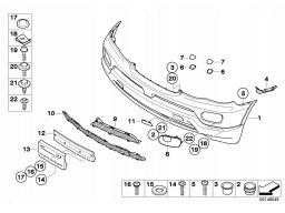Atrapa zderzaka przód BMW X5 E53