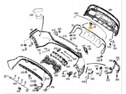 Zaślepka haka zderzaka Mercedes W156 GLA class