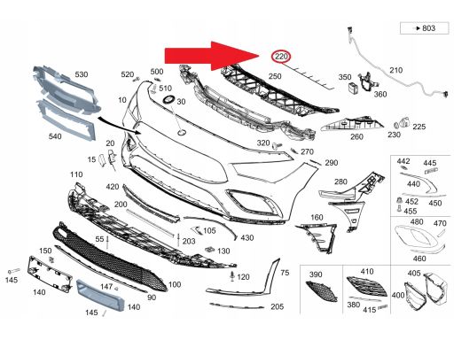 Wiązka zderzaka PDC przednia przód Mercedes W118 CLA A1185404502