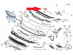Wiązka zderzaka PDC przednia przód Mercedes W118 CLA A1185404502