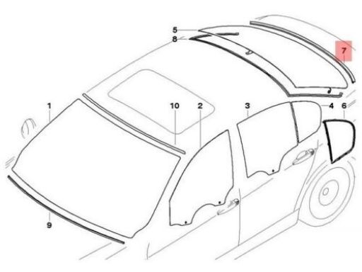BMW 3 e90 uszczelka tylnej szyby tył dolna Nowa