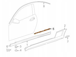 Listwa mocowanie nakładki progu Mercedes W204 L P A2046980162