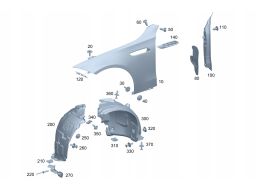 Prawe Nadkole osłona cz. przednia Mercedes W206 C klasa A2068842600