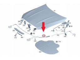 Cięgno Linka Zamka Maski Mercedes W206 A2068801400