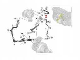 Przewód olejowy turbosprężarki BMW X3 E83