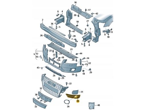 Kratki boczne halogenowe zderzak przód AUDI A4 B8 S-LINE Lewa i Prawa