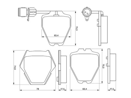 Klocek Hamulcowy Kpl. 0 986 424 689