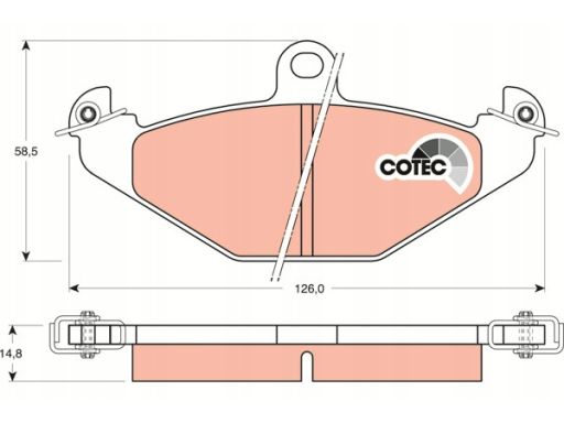 Klocek Hamulcowy Kpl. Gdb1041