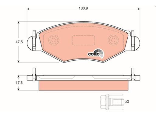 Klocek Hamulcowy Kpl. Gdb1500