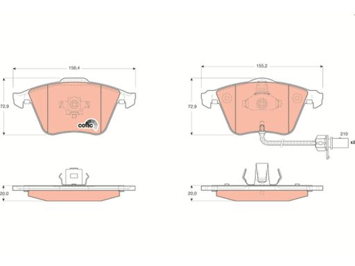 Klocek Hamulcowy Kpl. Gdb1659