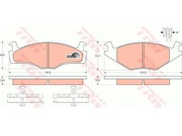 Klocek Hamulcowy Kpl. Gdb459