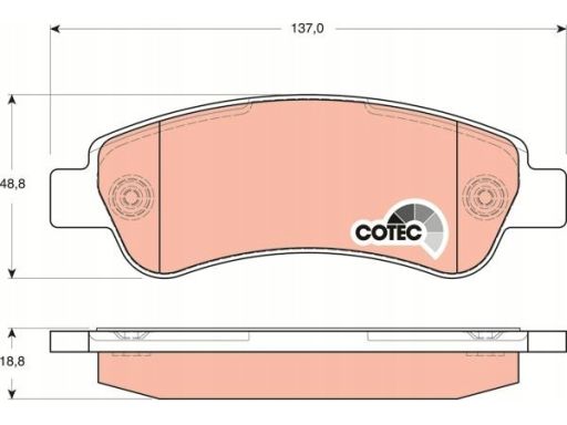 Klocek Hamulcowy Kpl. Gdb1682