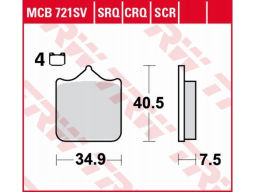 Klocek Hamulcowy Kpl. Mcb721Trq