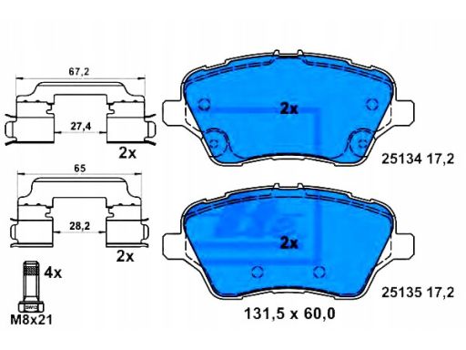 Klocek Hamulcowy Kpl. 13.0460-2784.2