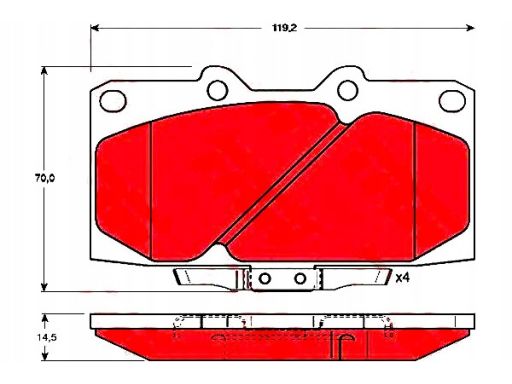 Klocek Hamulcowy Kpl. Gdb3131