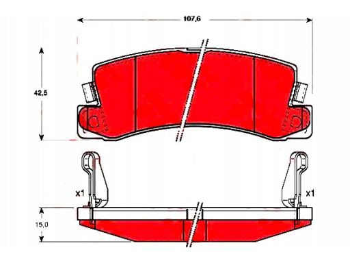 Klocek Hamulcowy Kpl. Gdb3164