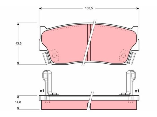 Klocek Hamulcowy Kpl. Gdb3183