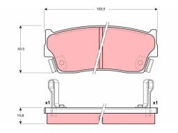 Klocek Hamulcowy Kpl. Gdb3183