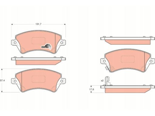 Klocek Hamulcowy Kpl. Gdb3288