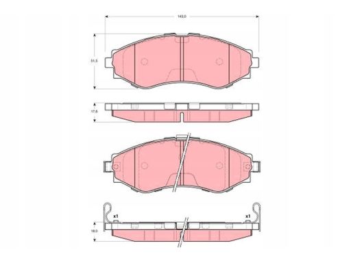 Klocek Hamulcowy Kpl. Gdb3345