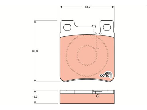 Klocek Hamulcowy Kpl. Gdb1123