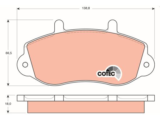 Klocek Hamulcowy Kpl. Gdb1380