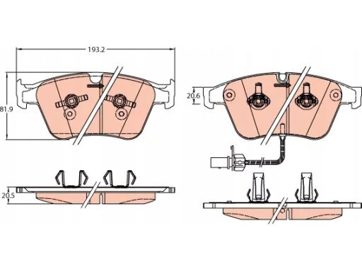 Klocek Hamulcowy Kpl. Gdb2177