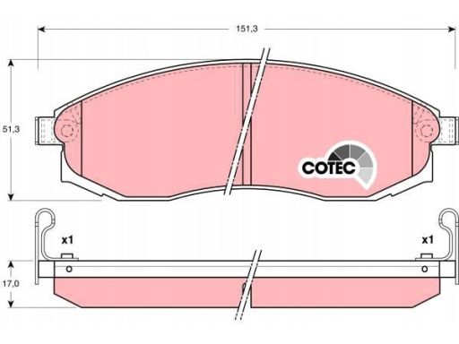 Klocek Hamulcowy Kpl. Gdb3124