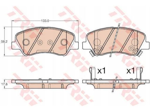 Klocek Hamulcowy Kpl. Gdb3548