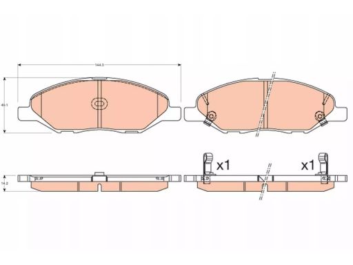Klocek Hamulcowy Kpl. Gdb3577