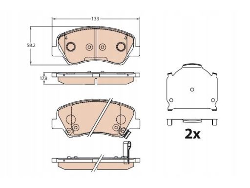 Klocek Hamulcowy Kpl. Gdb3630