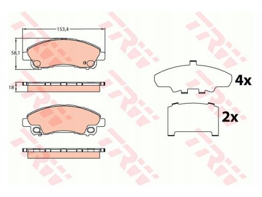 Klocek Hamulcowy Kpl. Gdb3644