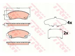 Klocek Hamulcowy Kpl. Gdb3644