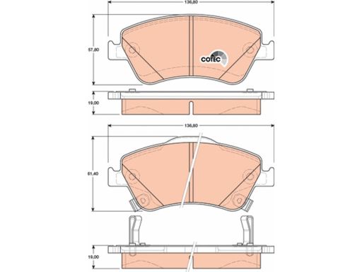 Klocek Hamulcowy Kpl. Gdb3481