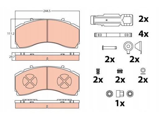 Klocek Hamulcowy Kpl. Gdb5111