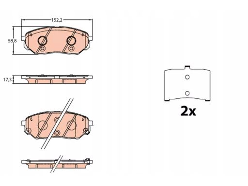 Klocek Hamulcowy Kpl. Gdb3638