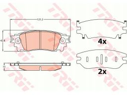 Klocek Hamulcowy Kpl. Gdb4459