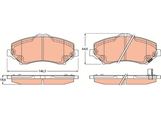 Klocek Hamulcowy Kpl. Gdb4605