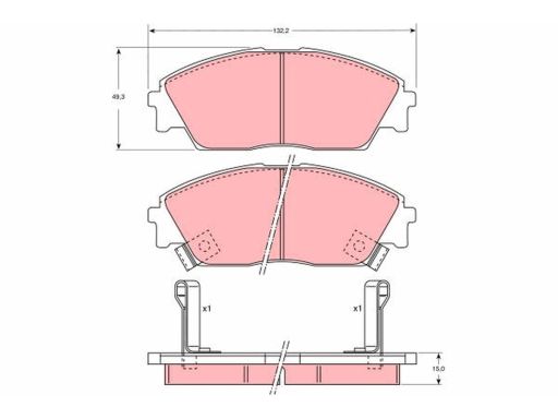 Klocek Hamulcowy Kpl. Gdb763